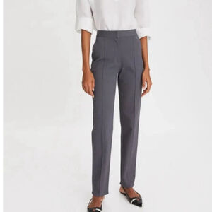 Tory Burch Stretch Faille Pant, Charcoal